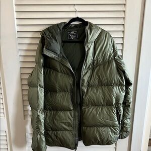 Olive Green Puffer Jacket